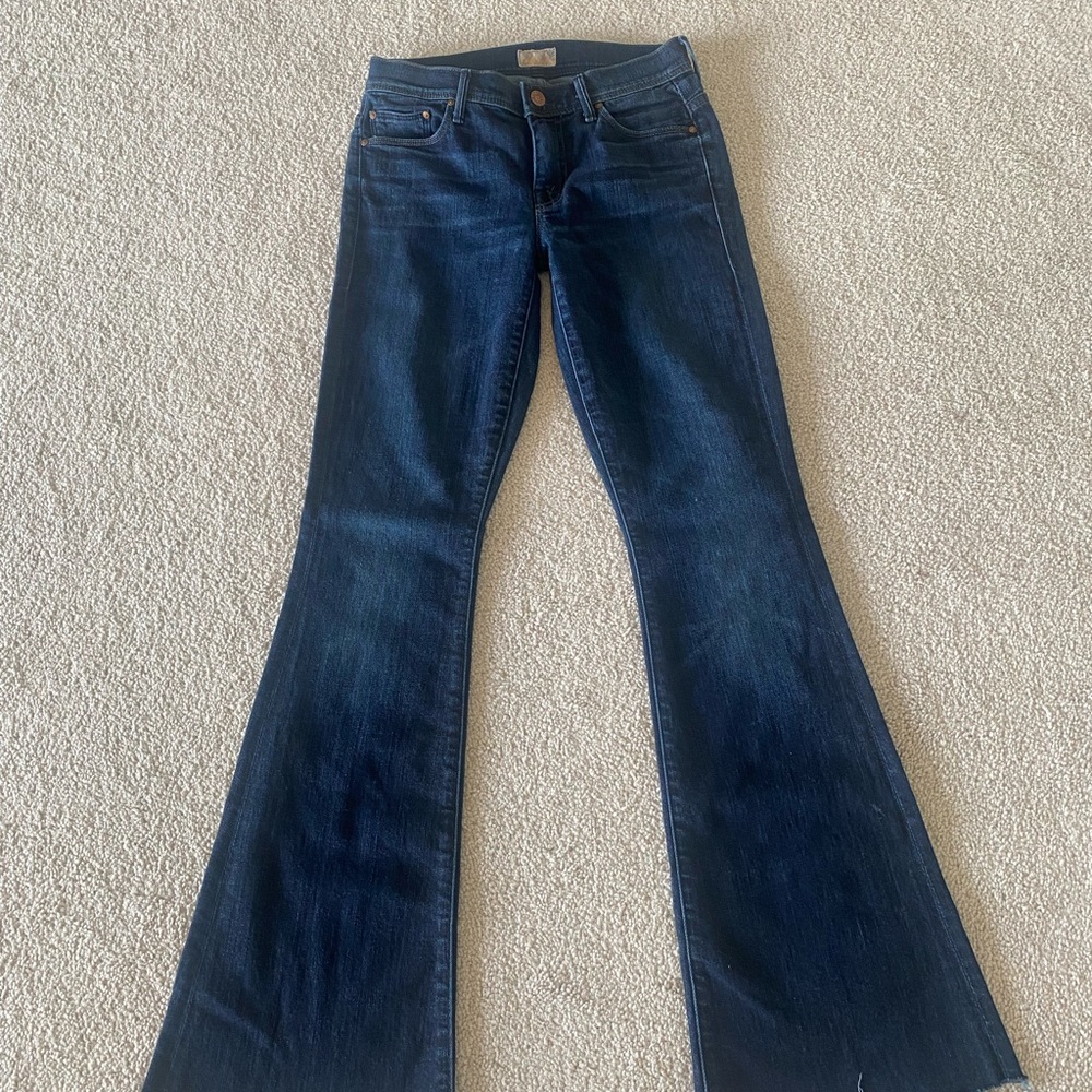 MOTHER Dark Blue Flare Jeans